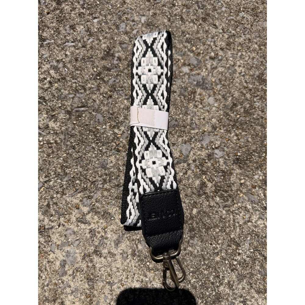 Jen & Co. Adjustable Guitar Strap or Handbag Strap NEW Black & White Chevron